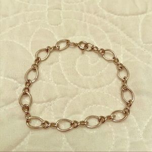 Sterling Silver Chain Hoop Bracelet